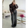 Veste simili croco cerise - DRESS DESIREE