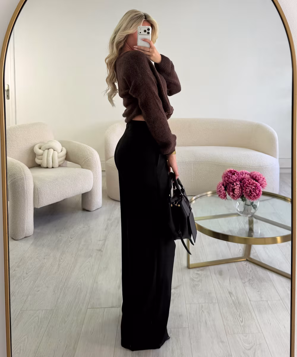 Pantalon Tall croisé noir