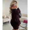 Robe pull choco asymétrie  - DRESS DESIREE