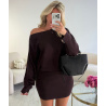 Robe pull choco asymétrie  - DRESS DESIREE