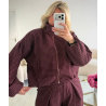 Bombers carreaux bordeaux- DRESS DESIREE