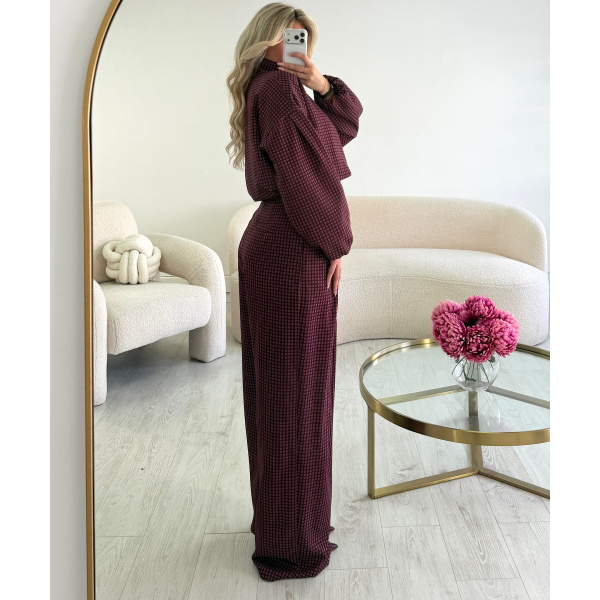 Bombers carreaux bordeaux- DRESS DESIREE