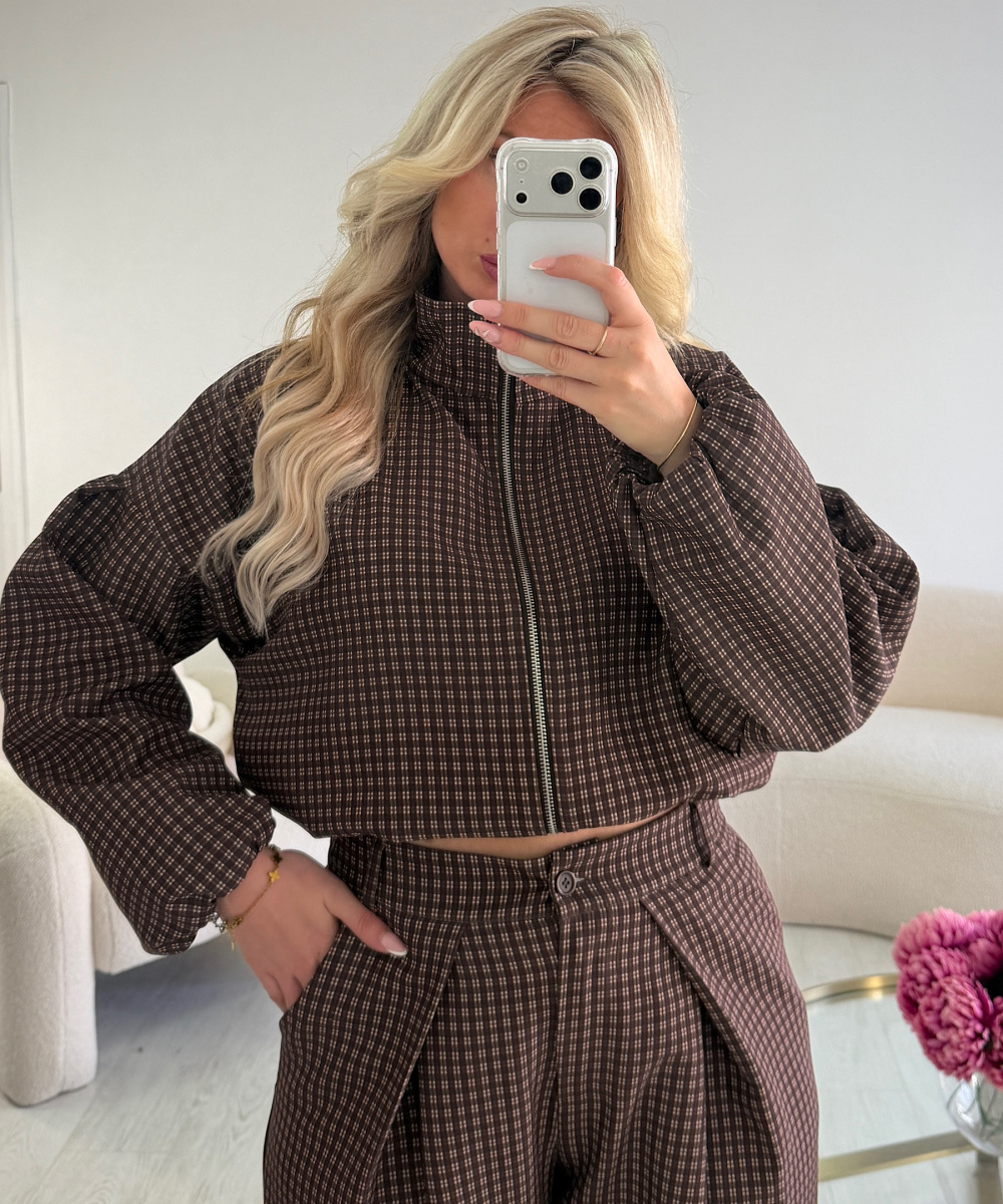 Bombers carreaux choco- DRESS DESIREE