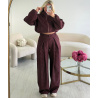 Pantalon barrel standard carreaux bordeaux - DRESS DESIREE