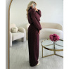 Pantalon barrel standard carreaux bordeaux - DRESS DESIREE
