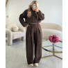 Pantalon barrel standard carreaux choco - DRESS DESIREE