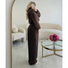 Pantalon barrel standard carreaux choco - DRESS DESIREE