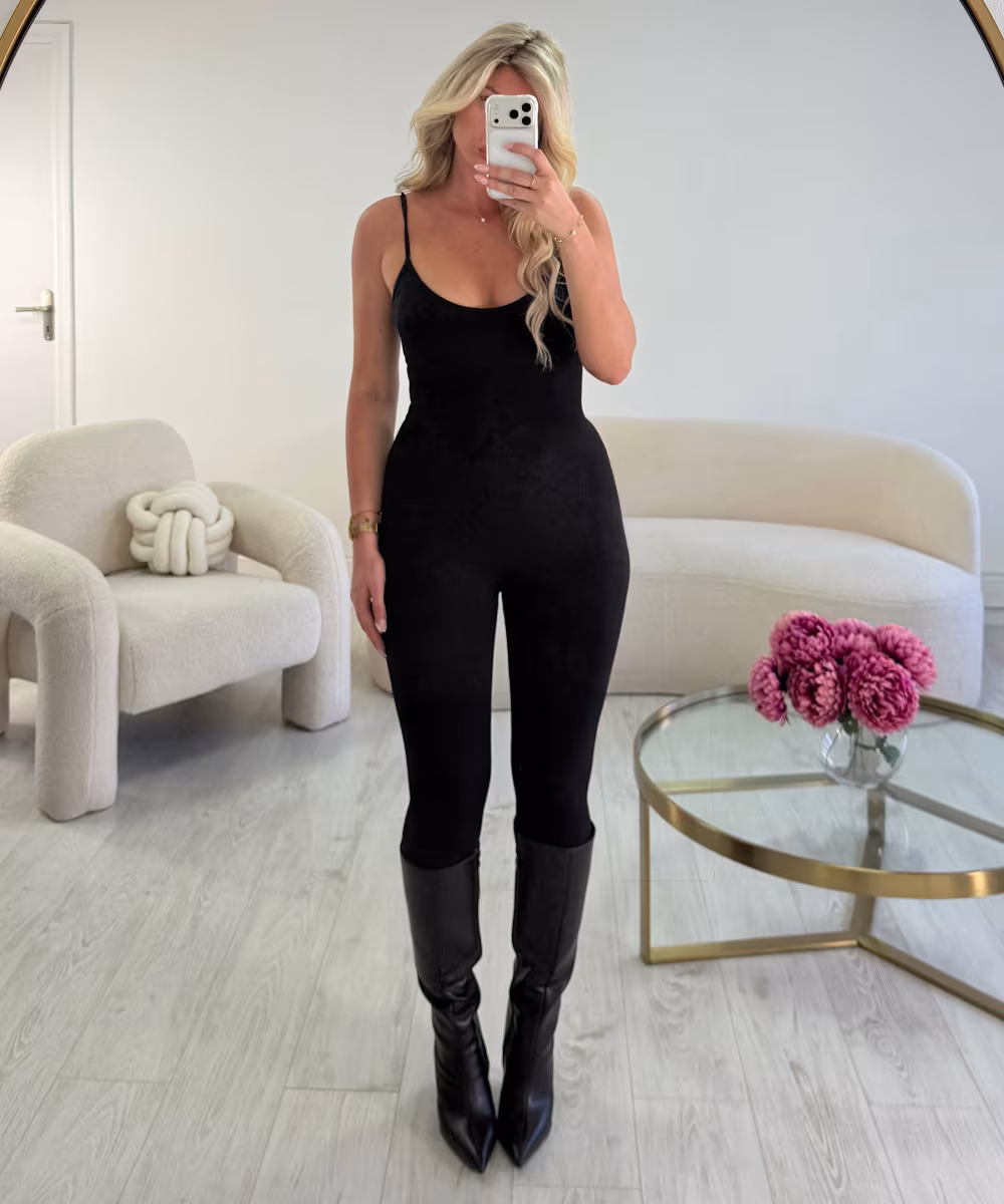 Combinaison gaine bretelles black - DRESS DESIREE