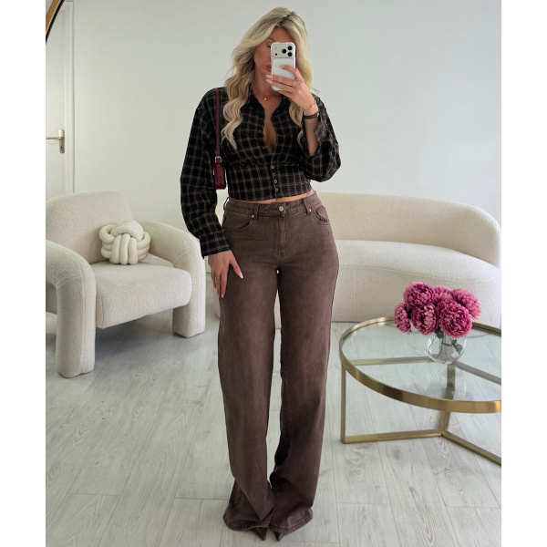 Chemise carreaux dos ouvert - DRESS DESIREE