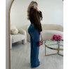 Veste daim frange marron - DRESS DESIREE