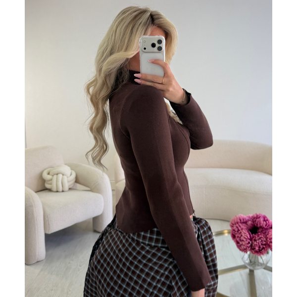 Pull corset zip choco  - DRESS DESIREE