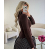 Brown zip-up corset jumper - DRESS DESIREE
