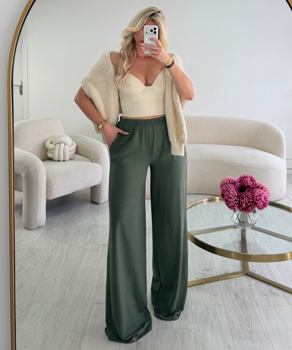 Comfy kakhi extra-tall trousers - DRESS DESIREE