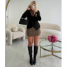 Pull noir dentelle cintré - DRESS DESIREE