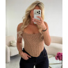 Brick-patterned corset top