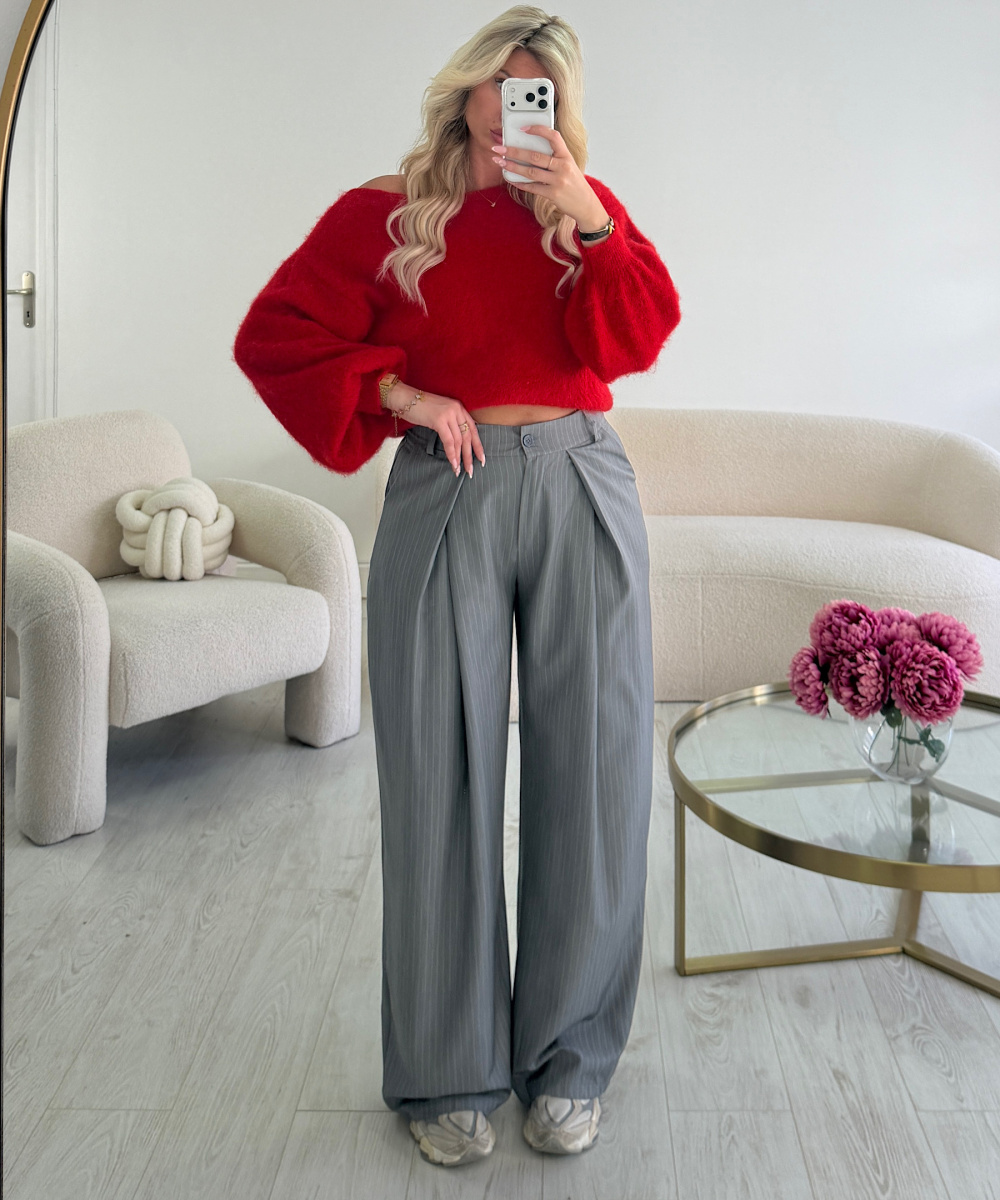 Standard Barrel Pants with grey Stripes