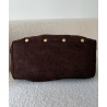 Coffee Suede Studded Bag - DRESS DESIREE
