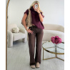 Sac daim clouté taupe  - DRESS DESIREE