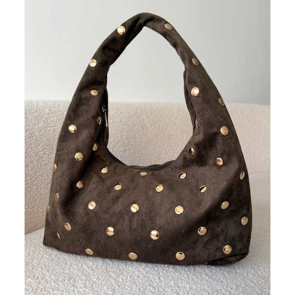 Sac daim clouté kaki  - DRESS DESIREE