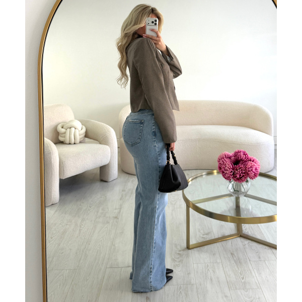 Blazer carreaux manches rayures - DRESS DESIREE