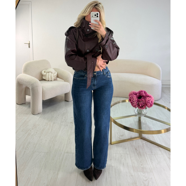 Standard wide-leg blue jeans - DRESS DESIREE