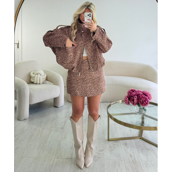 Bambi Bomber Jacket and Skirt Set - DRESS DESIREE