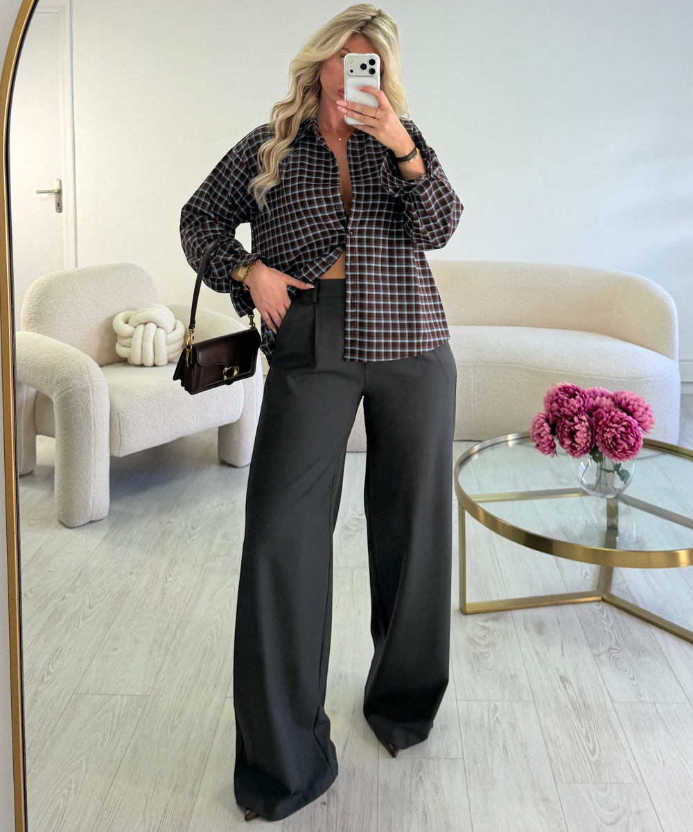 Open-Back Checkered Shirt