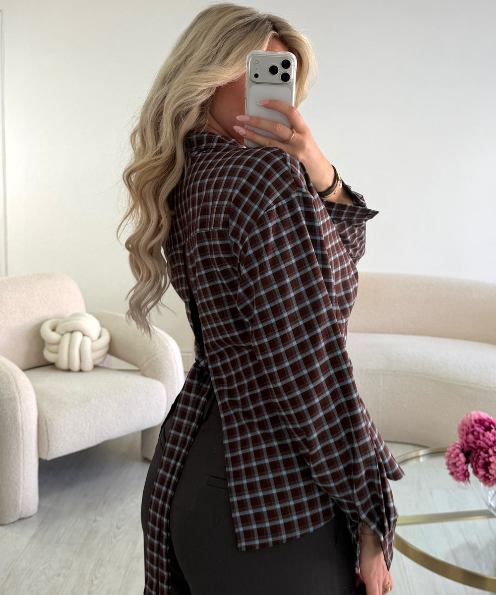 Chemise carreaux dos ouvert - DRESS DESIREE