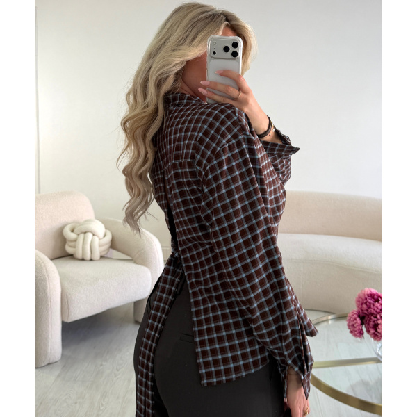 Chemise carreaux dos ouvert - DRESS DESIREE