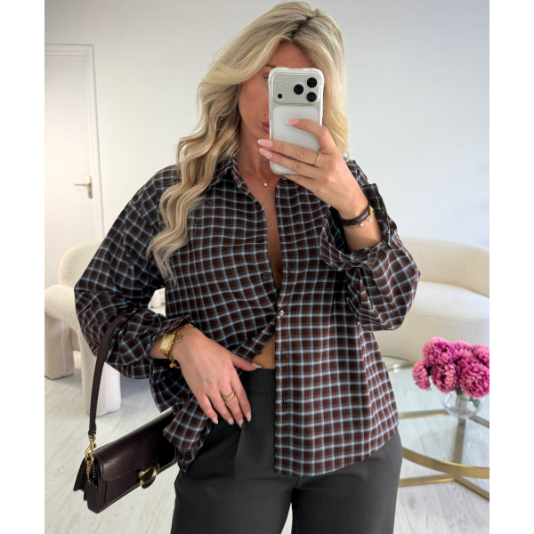 Open-Back Checkered Shirt
