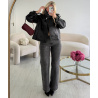 Veste simili col montant cintré noir - DRESS DESIREE