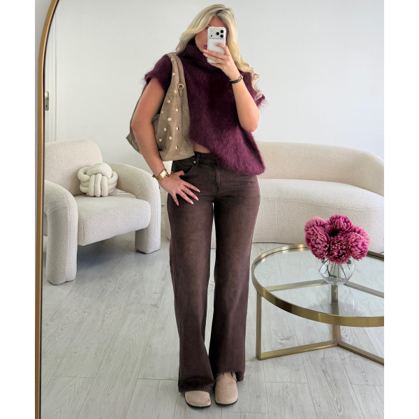 Pull mohair prune  - DRESS DESIREE