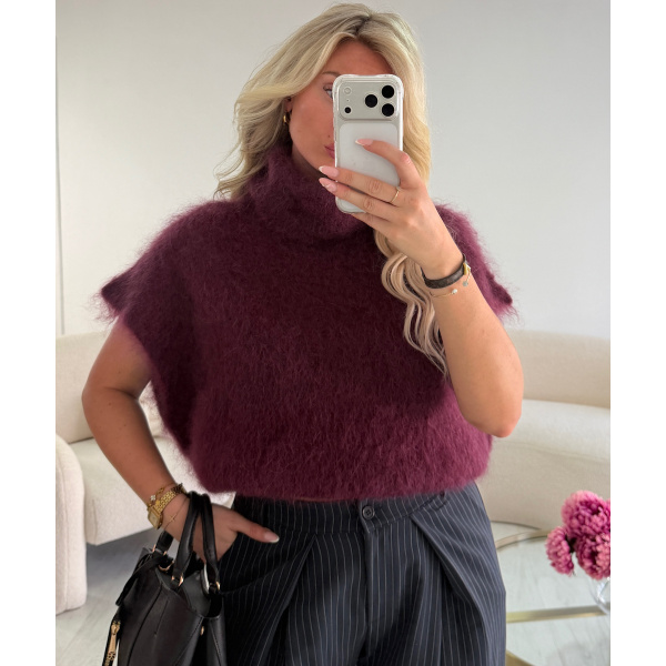 Pull mohair prune  - DRESS DESIREE