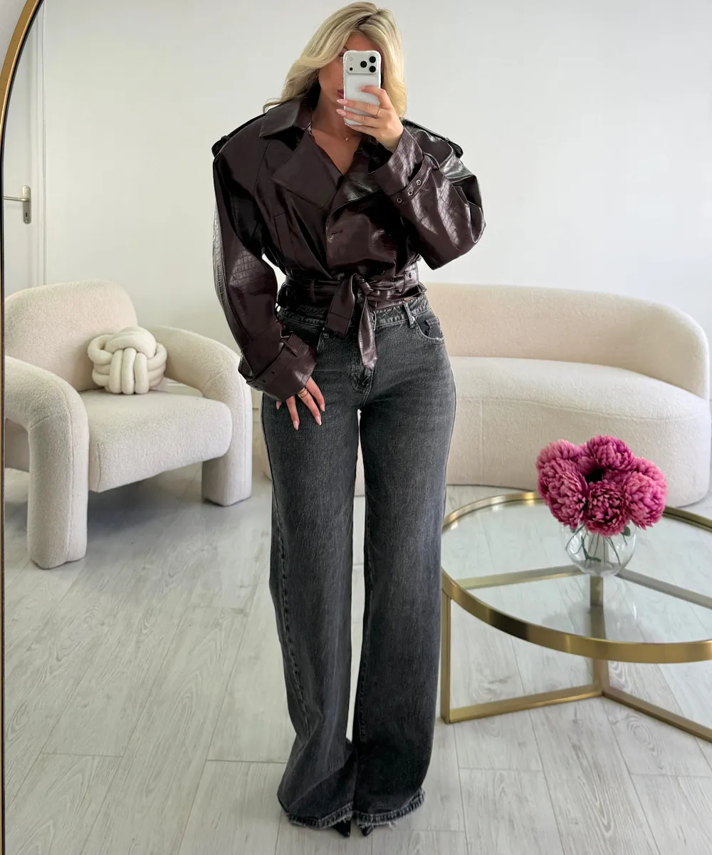 Jeans tall wide leg gris foncé - DRESS DESIREE