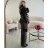 Standard wide-leg dark gray jeans - DRESS DESIREE
