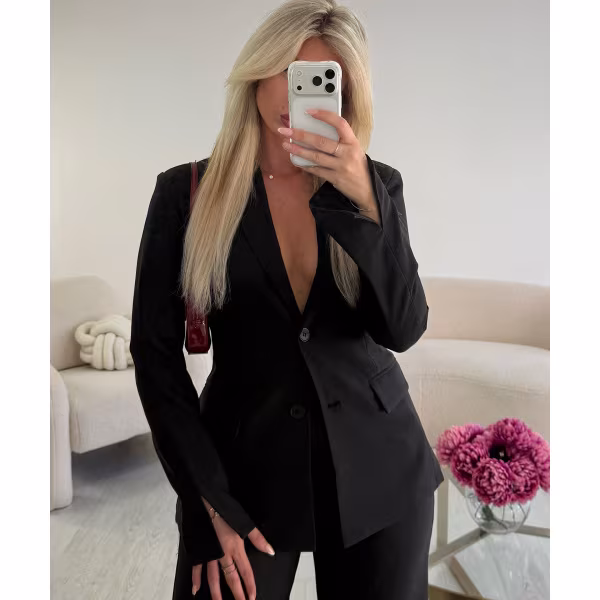 Blazer Structuré Noir Femme | Cintré & Élégant | Dress Désirée