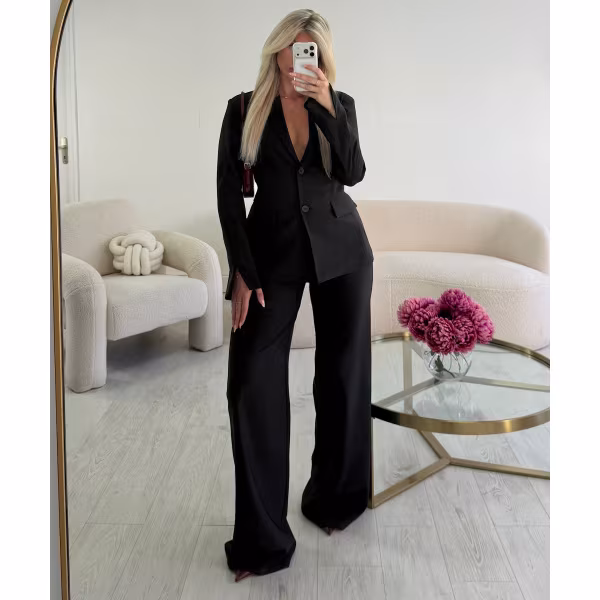 Blazer Structuré Noir Femme | Cintré & Élégant | Dress Désirée