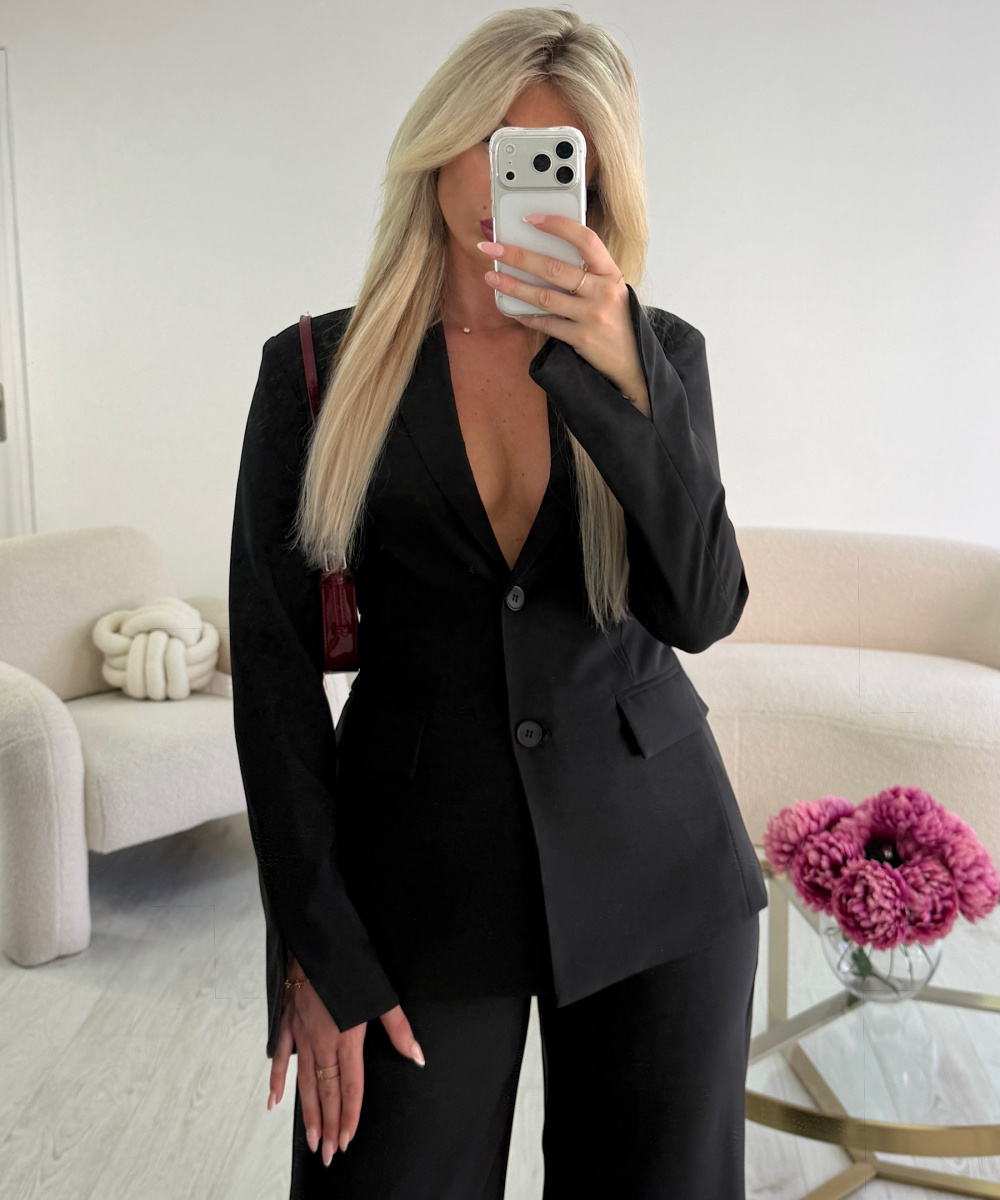 Blazer Structuré Noir Femme | Cintré & Élégant | Dress Désirée