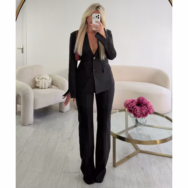 Blazer Structuré Noir Femme | Cintré & Élégant | Dress Désirée
