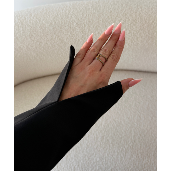 Structured black slit blazer - DRESS DESIREE