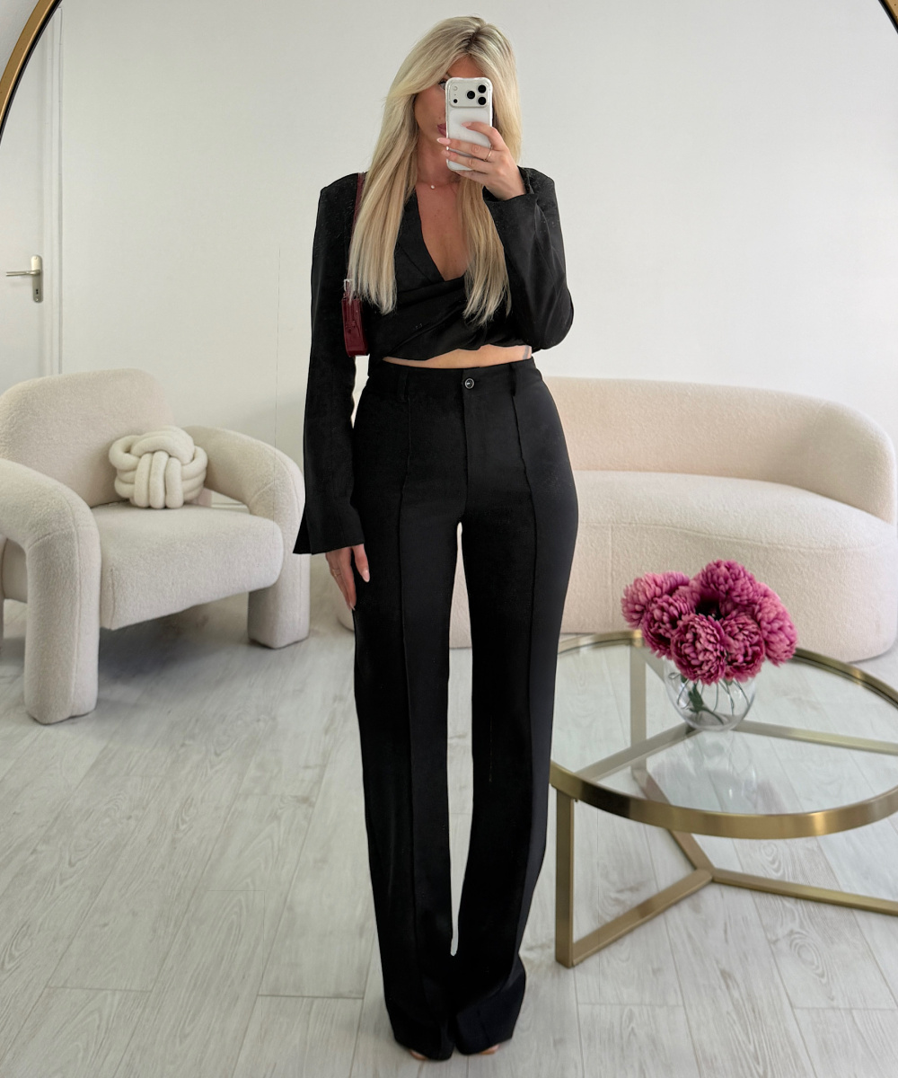 Black extra-tall tailored trousers - Design
