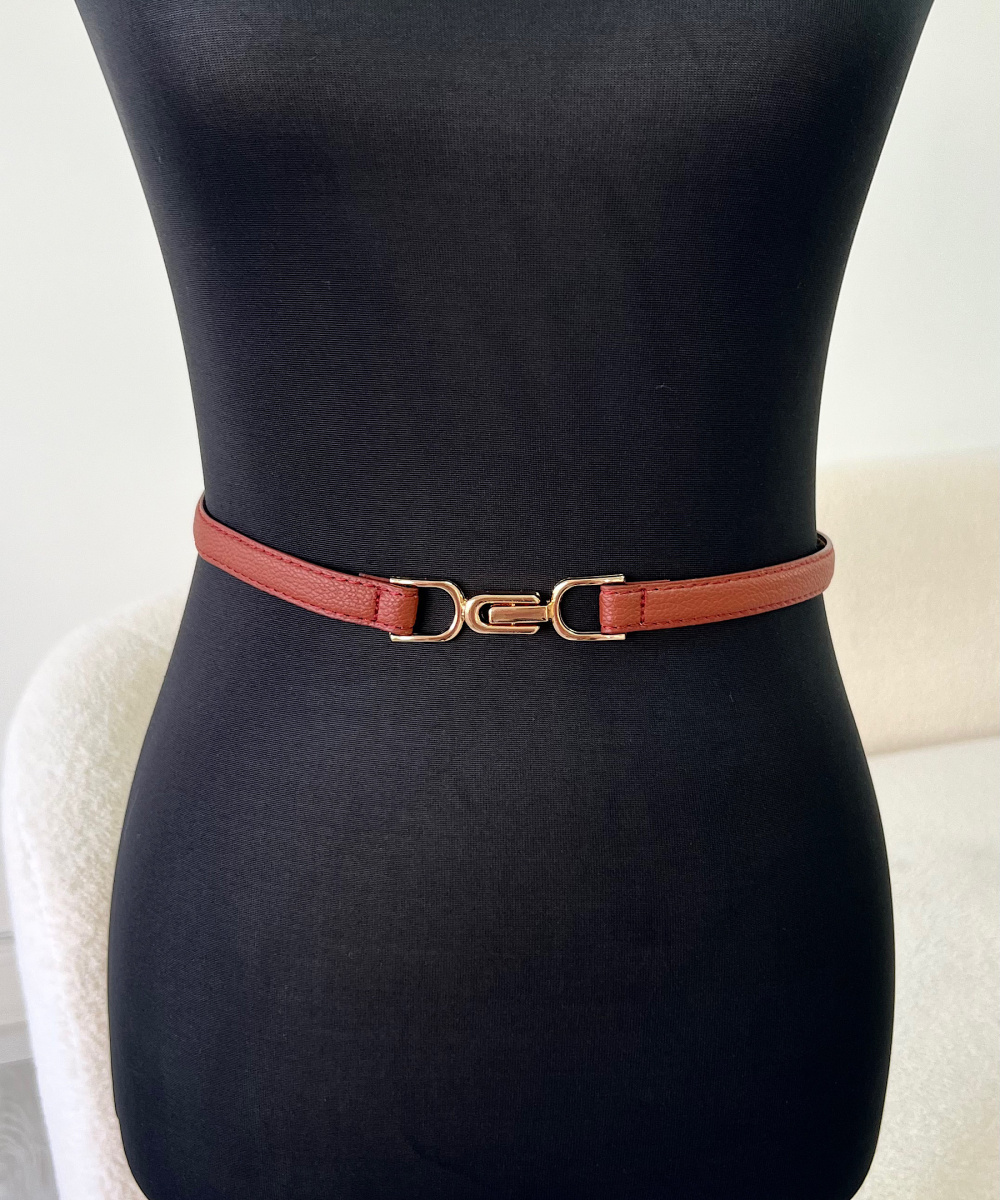 Ceinture fine camel