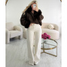 Bombers daim choco fourrure - DRESS DESIREE