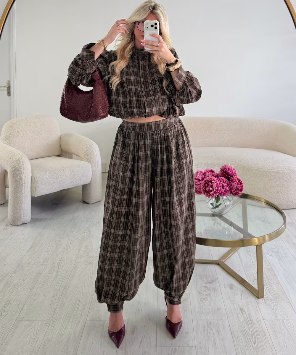 Ensemble pantalon ballon prune  - DRESS DESIREE