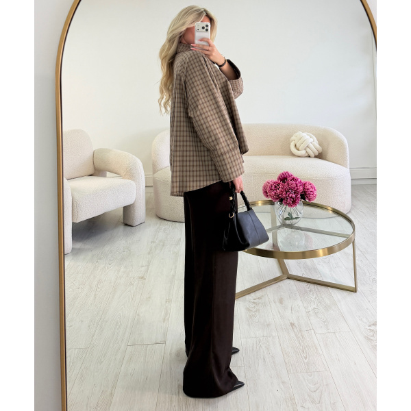 Choco-colored fluid trousers