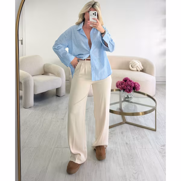 Pantalon fluide crème  - DRESS DESIREE
