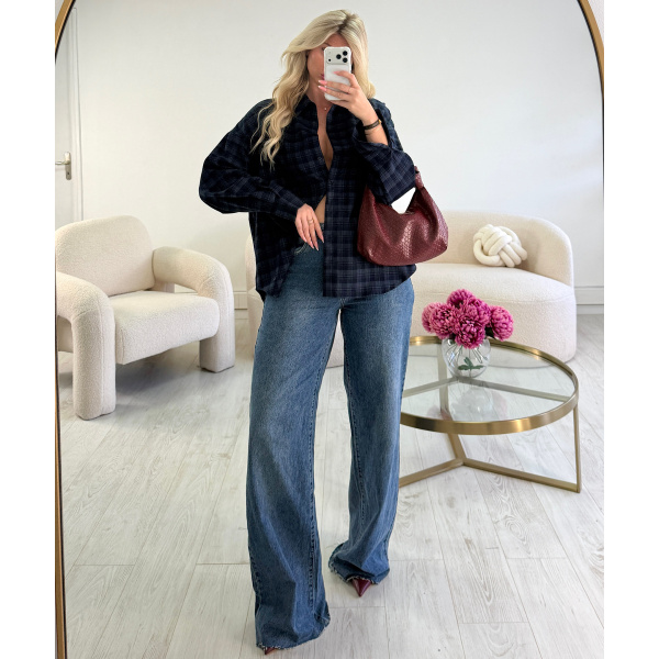 Extra-tall blue washed jeans