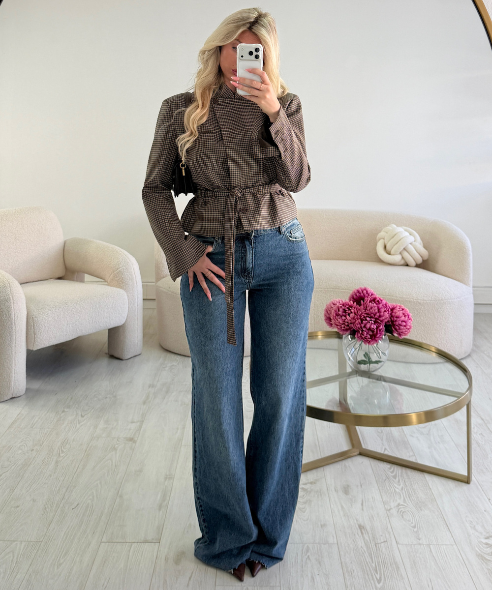 Extra-tall blue washed jeans