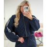 Bombers carreaux bandes bleu marine - DRESS DESIREE