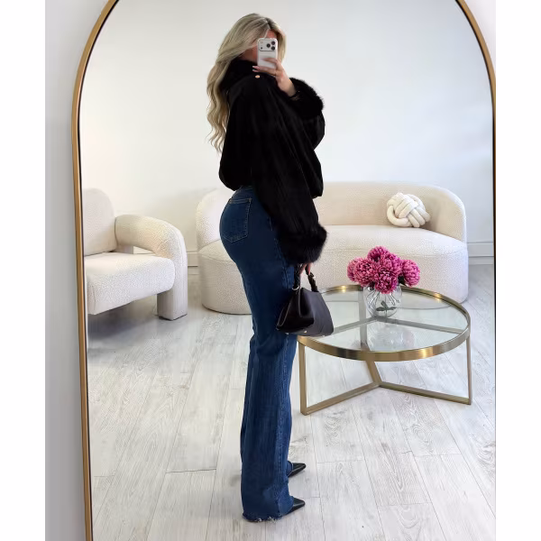 Jeans extra tall droit bleu foncé - DRESS DESIREE